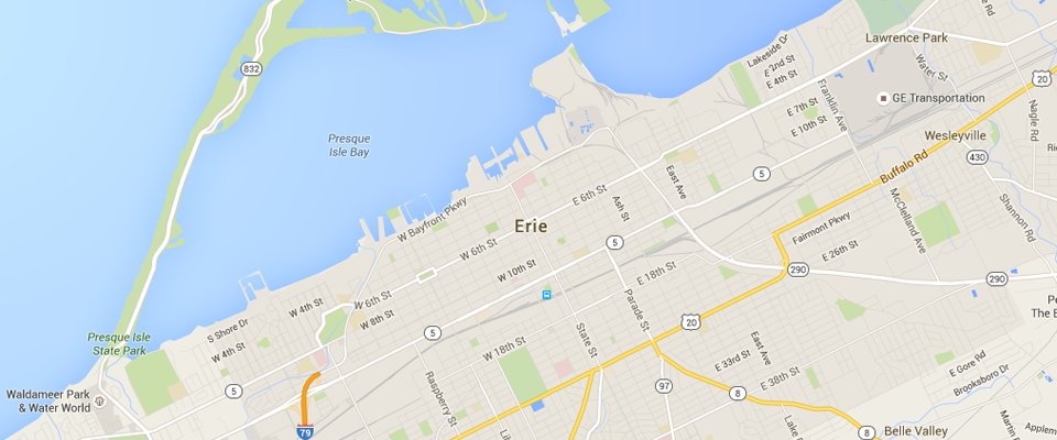 Erie Dumpsters Rental Service Area